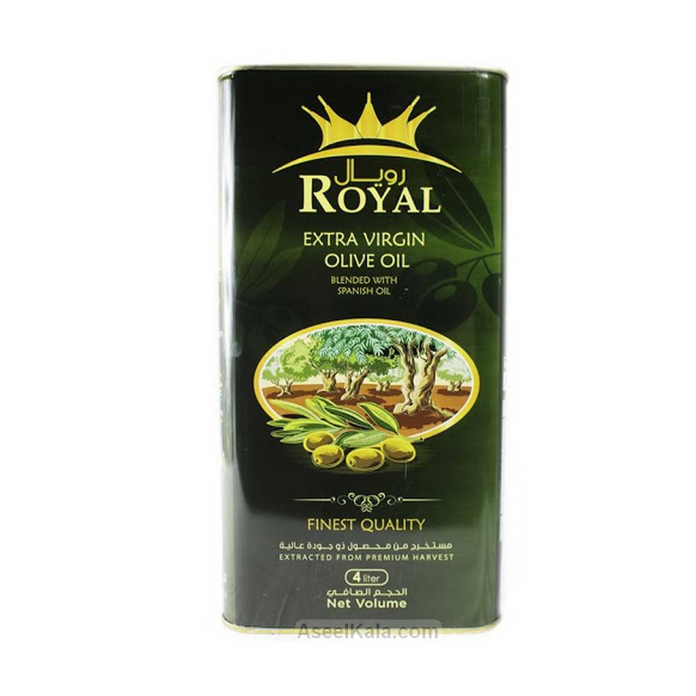 روغن زیتون رویال Royal قوطی فلزی 4 لیتری روغن زیتون رویال Royal قوطی فلزی 4 لیتری